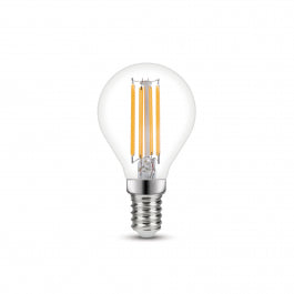 LED BULB E14=60W SPHERE TRANSPARENT WARM LIGHT