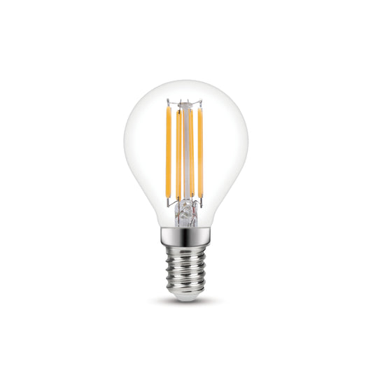 LED BULB E14=60W SPHERE TRANSPARENT WARM LIGHT