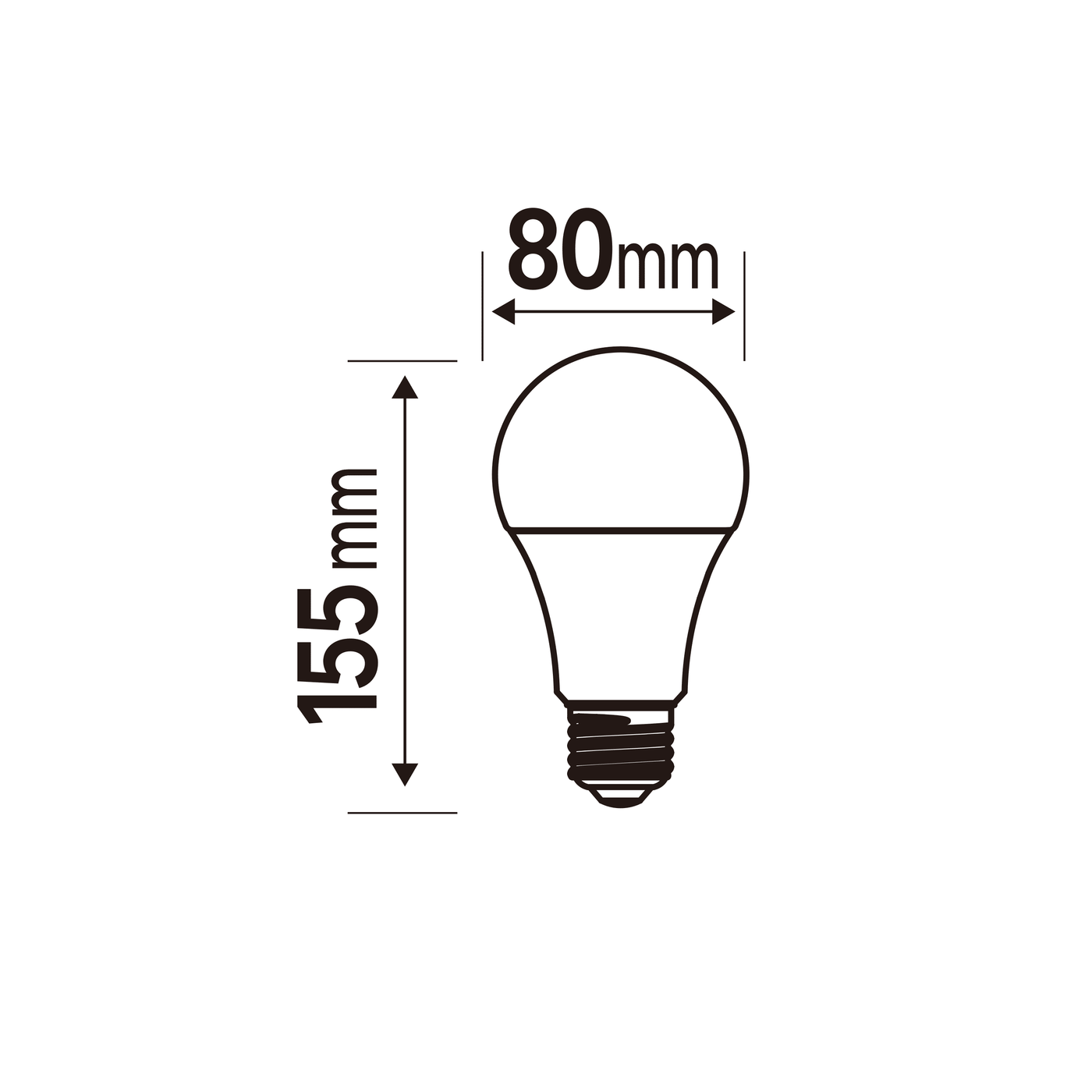 E27 LED bulb = 200W, frosted teardrop shape, natural light