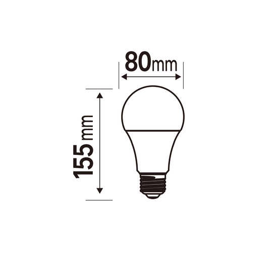 E27 LED bulb = 200W, frosted teardrop shape, natural light