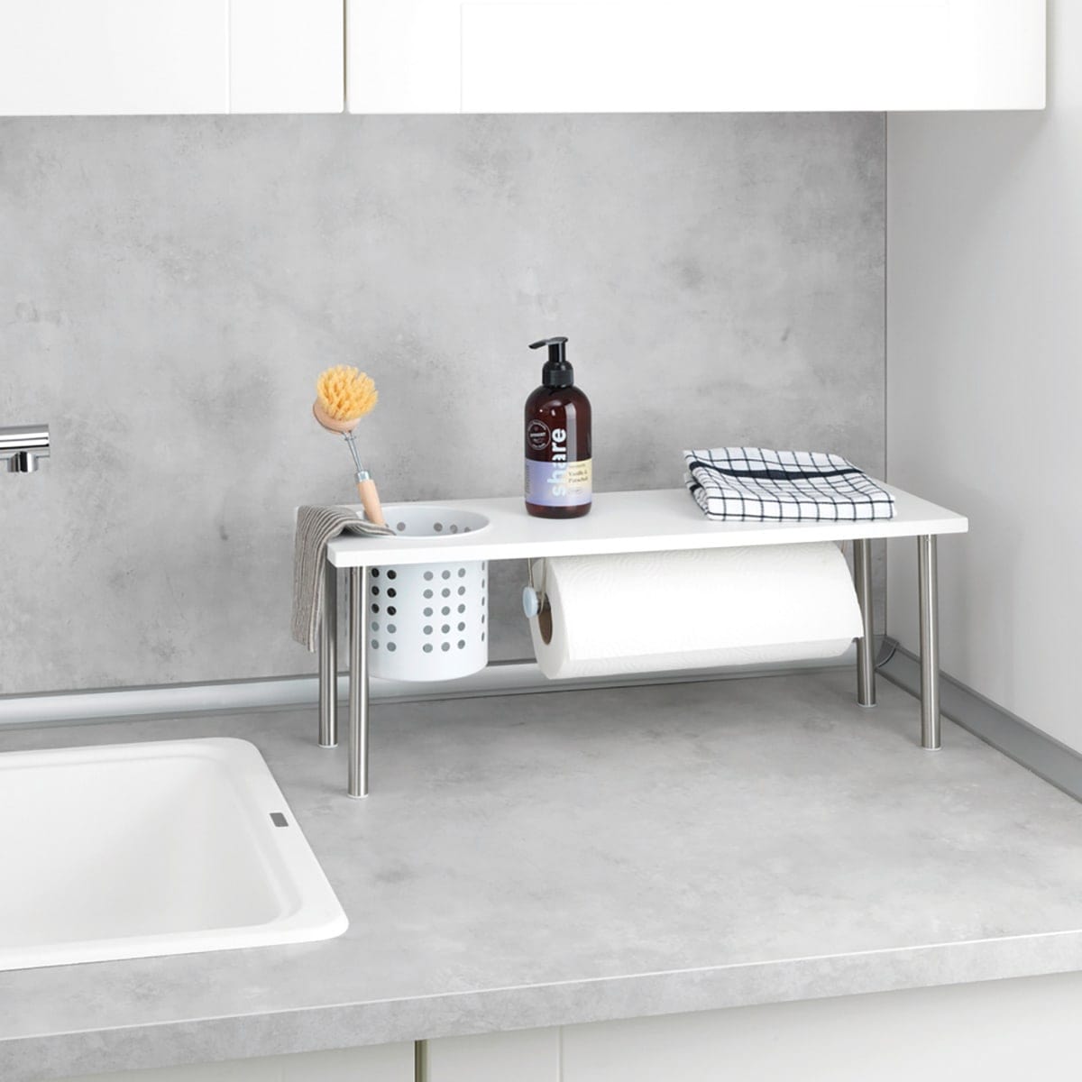 Bricocenter WHITE KITCHEN SINK SHELF