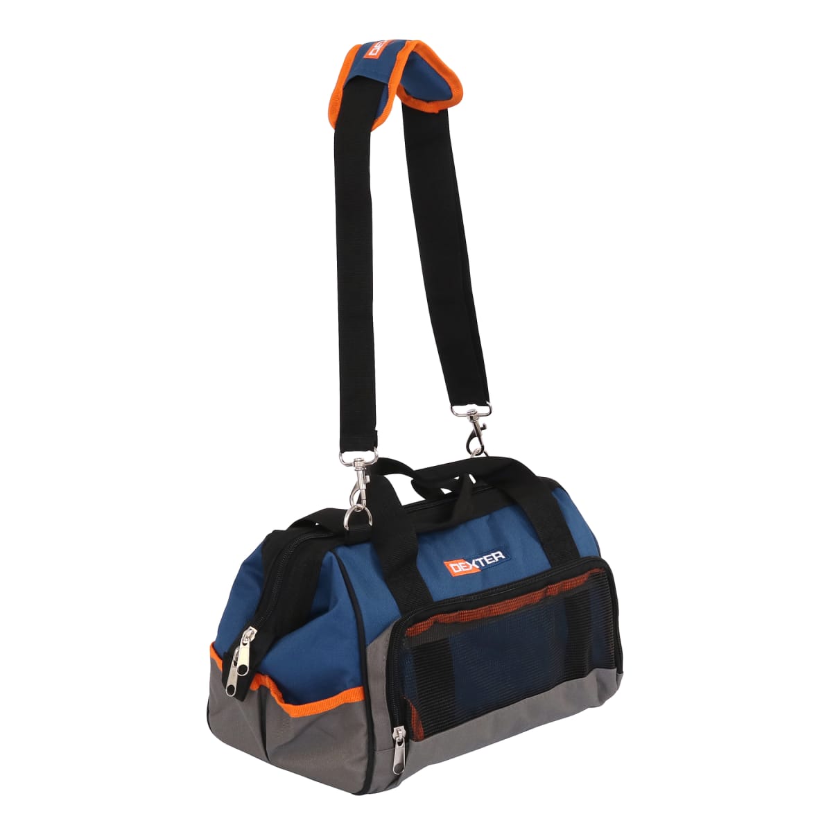 DEXTER FABRIC TOOL BAG MEASURES 34X40X22CM WITH 14 COMPARTMENTS