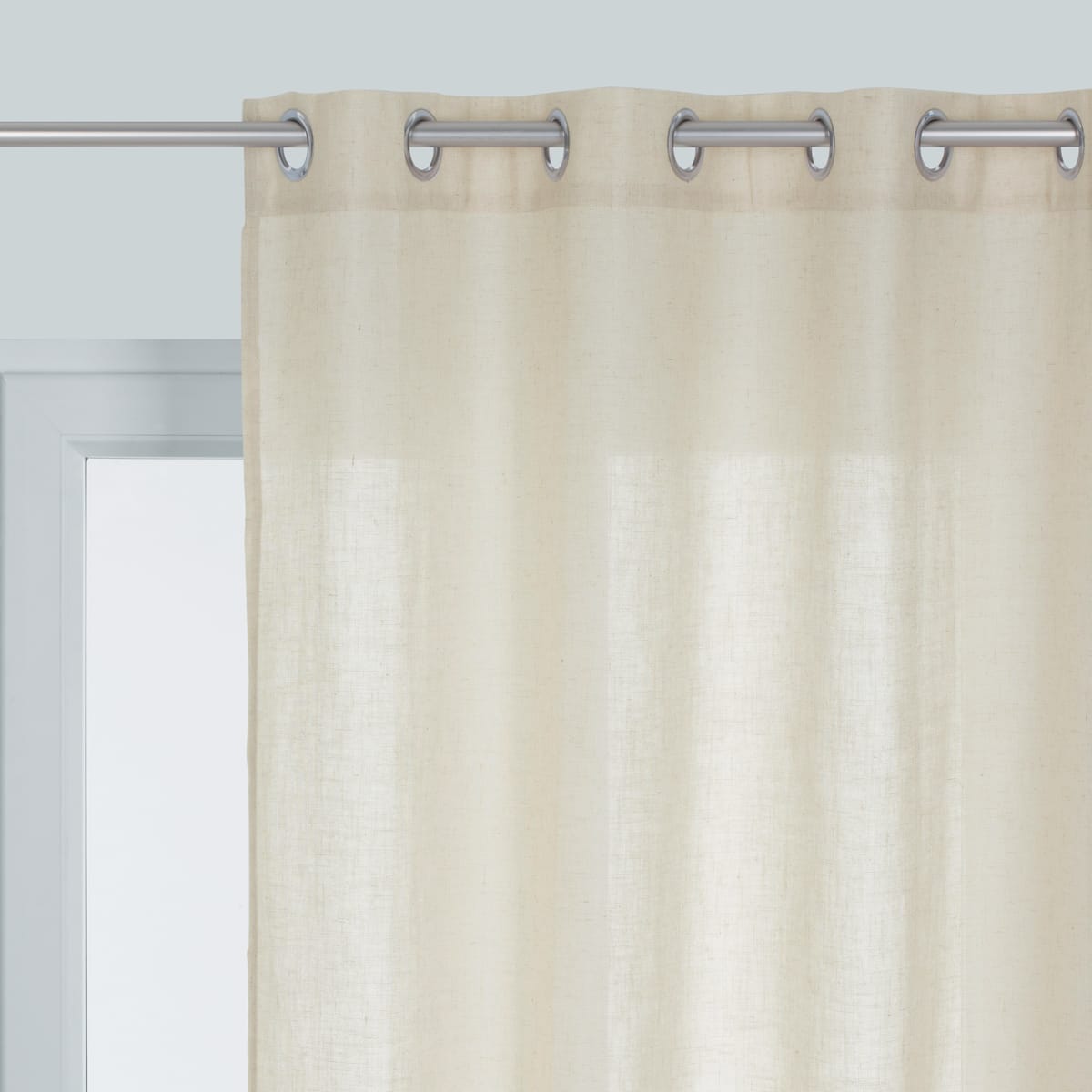 CHARLY ECRU OPAQUE CURTAIN 140X280 WITH EYELETS