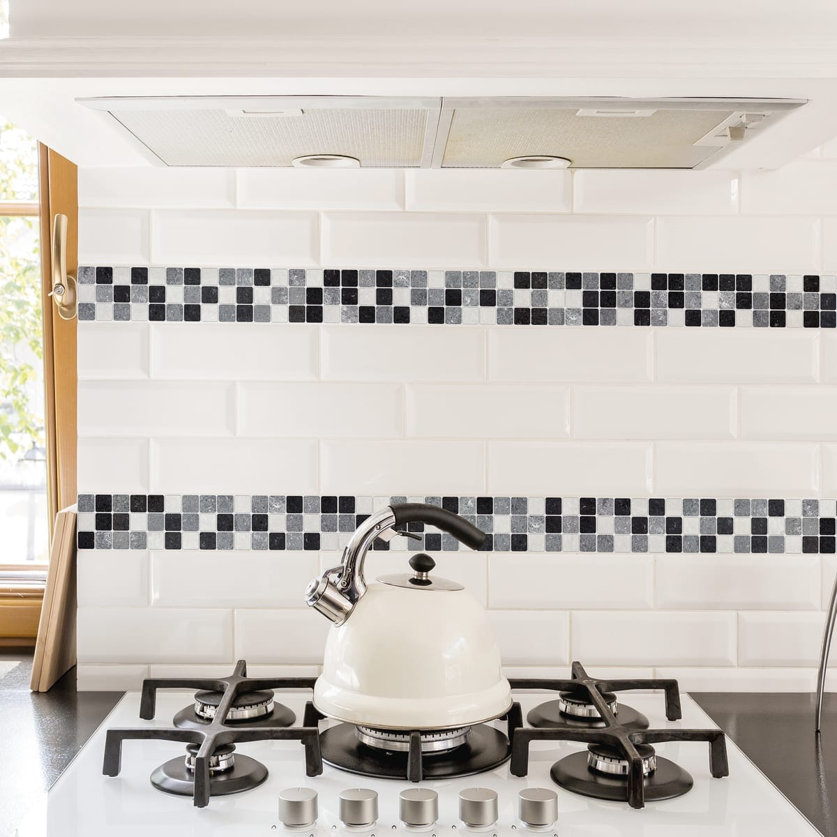 Bricocenter BLACK WHITE TILE STICKERS