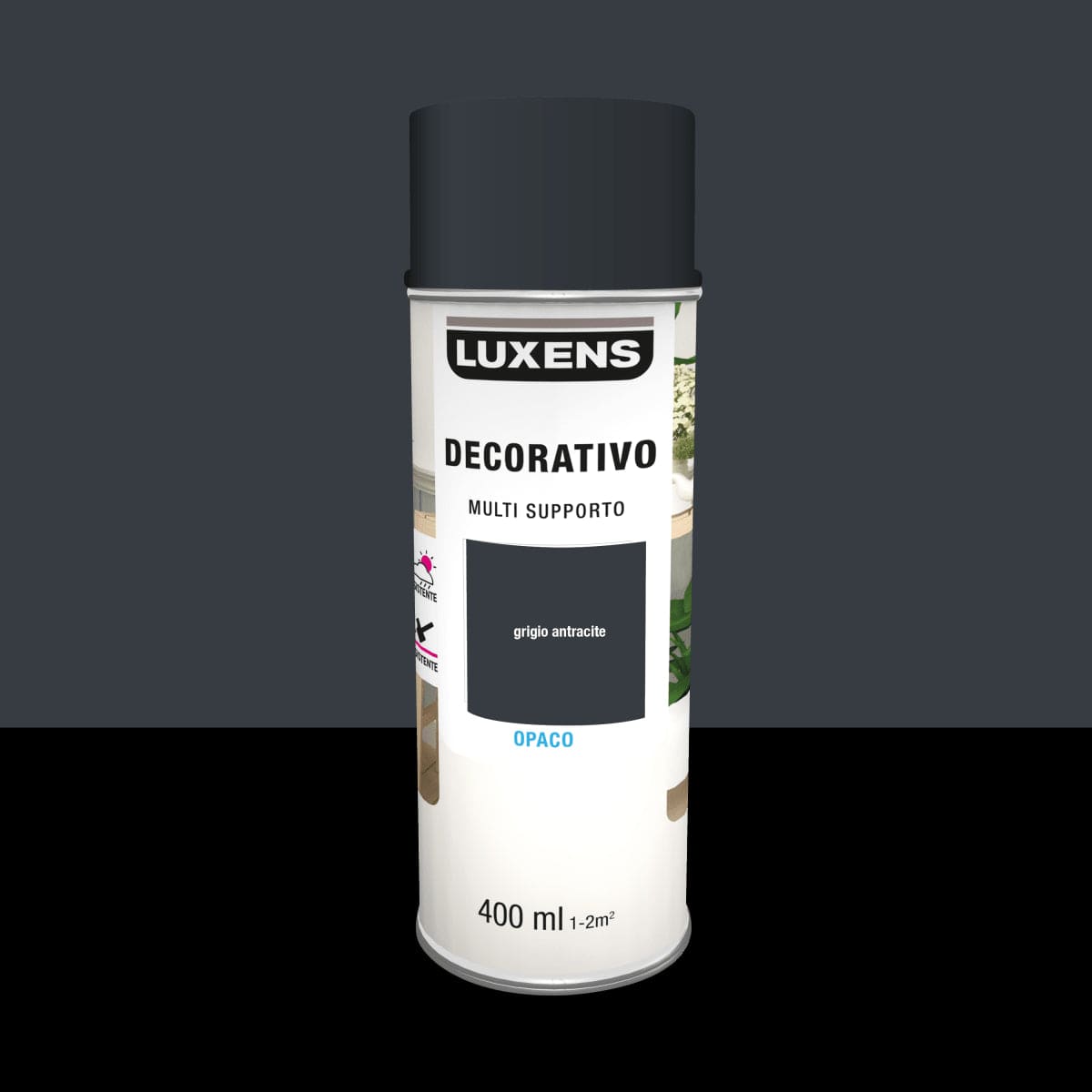 Bricocenter SPRAY ANTHRACITE MATT SOLVENT 400 ML LUXENS