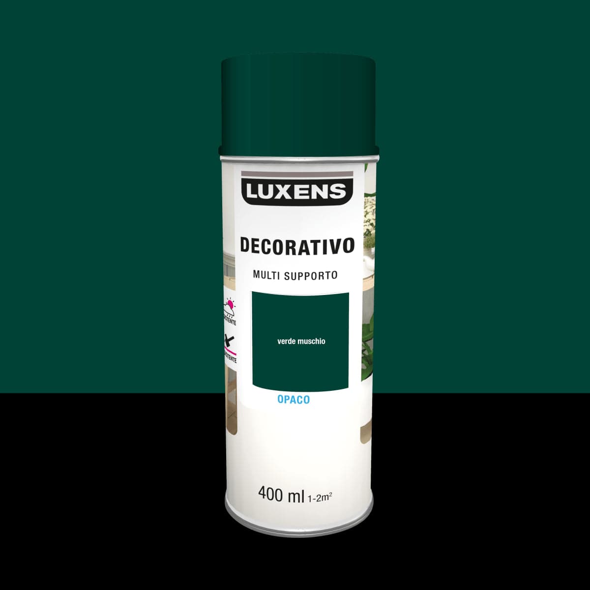 Bricocenter SPRAY MOSS GREEN MATT SOLVENT 400 ML LUXENS