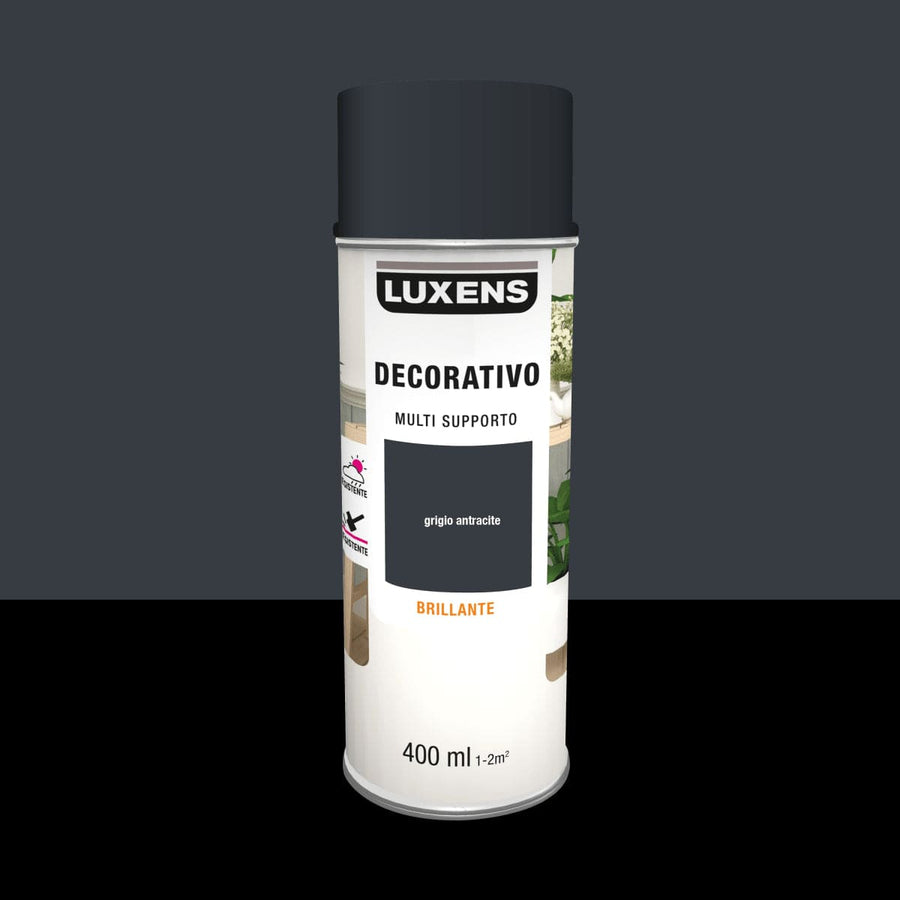 Bricocenter SPRAY ANTHRACITE BRILLIANT SOLVENT 400 ML LUXENS