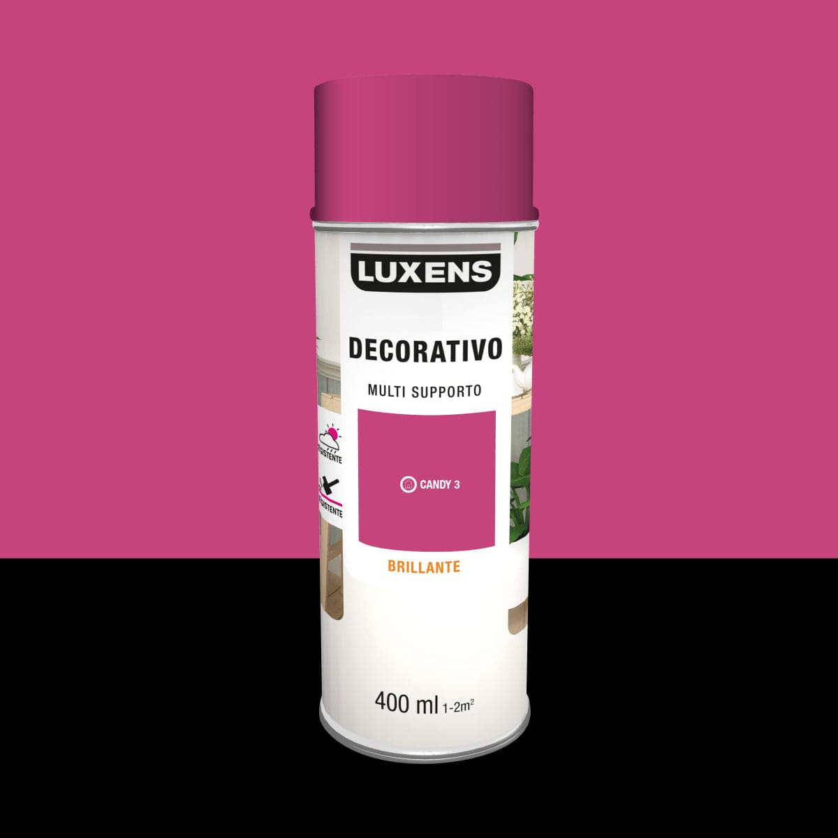 Bricocenter SPRAY PINK CANDY 3 BRILLIANT SOLVENT 400 ML LUXENS