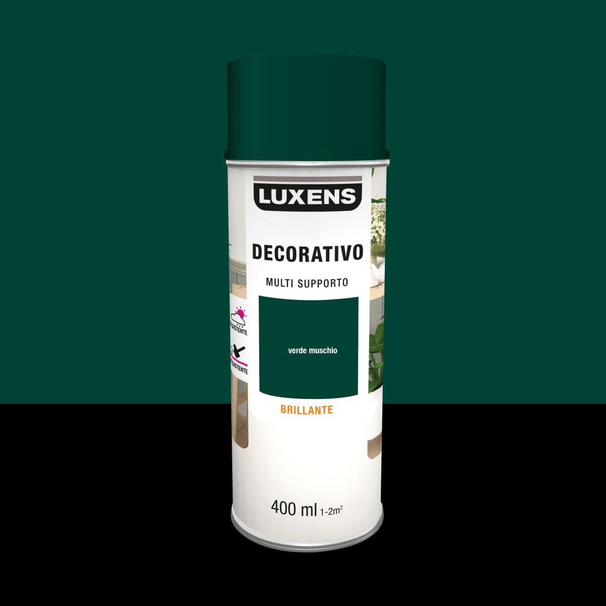 Bricocenter SPRAY MOSS GREEN BRIGHT SOLVENT 400 ML LUXENS