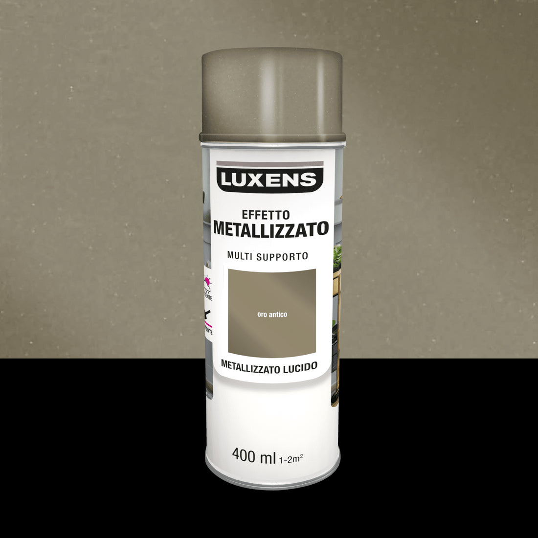 SPRAY ANTIQUE GOLD CHROME SILVER 400 ML LUXENS