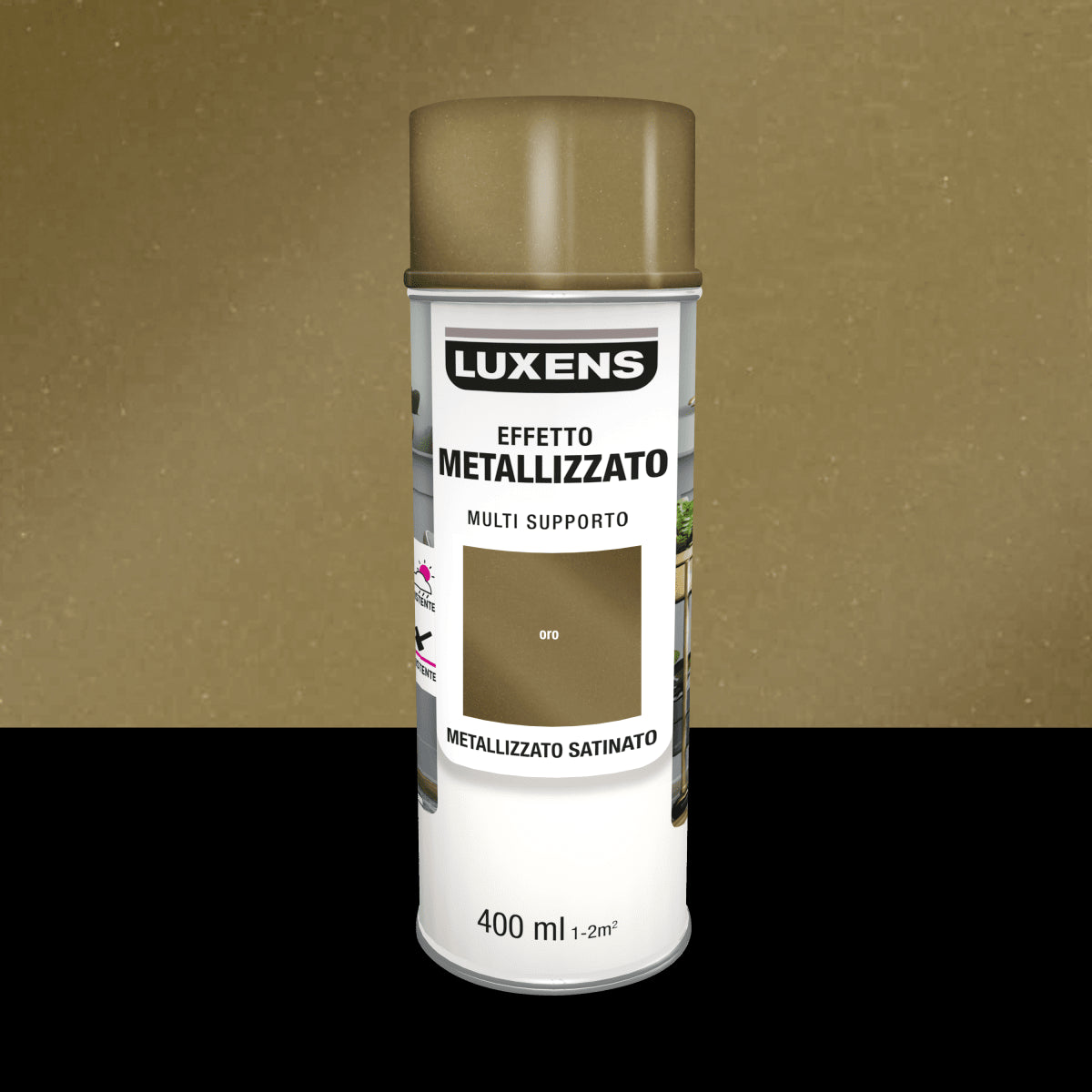 GOLD METALLISED SATIN SPRAY 400 ML LUXENS