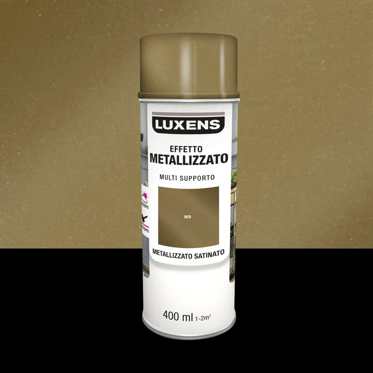 Bricocenter GOLD METALLISED SATIN SPRAY 400 ML LUXENS