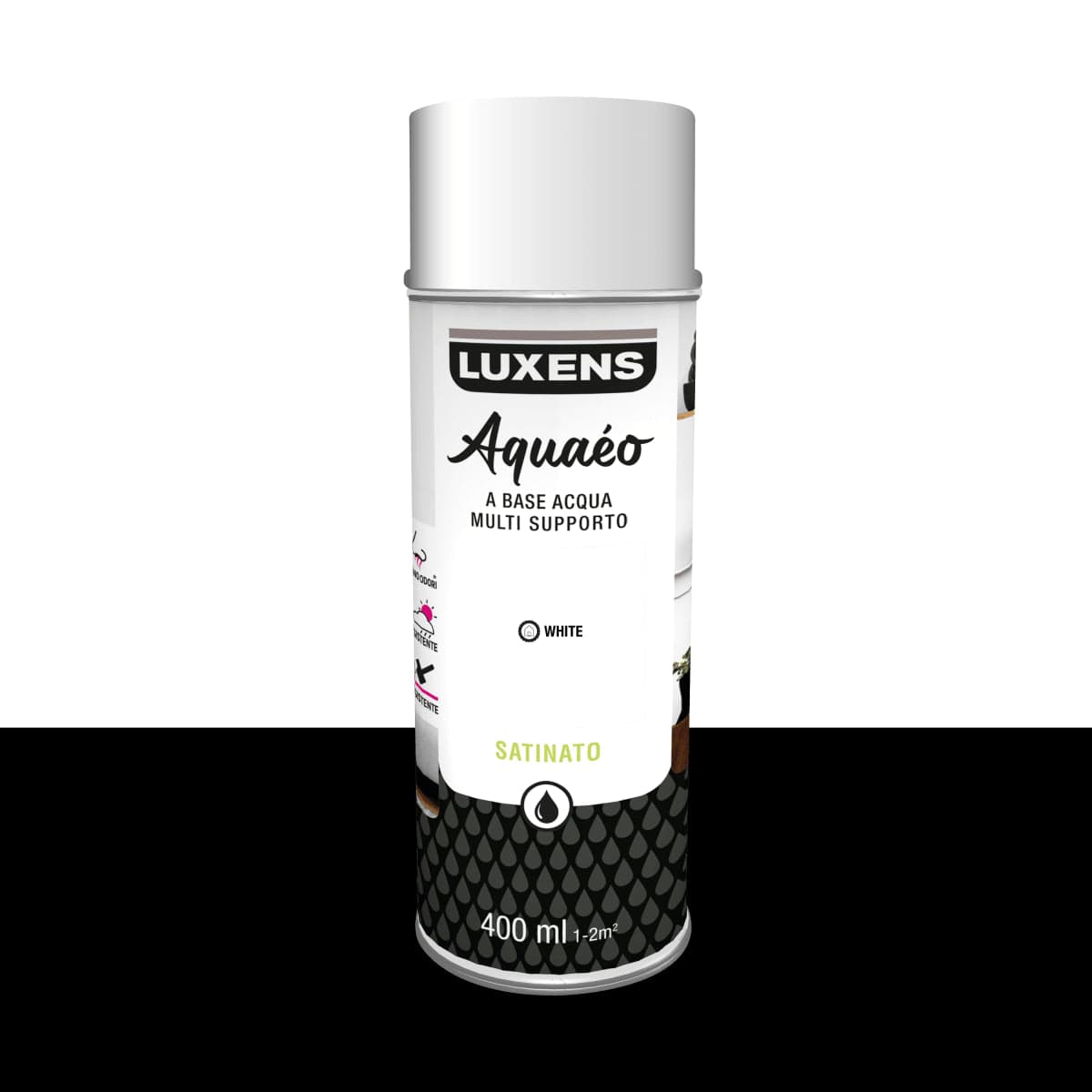 Bricocenter SPRAY WHITE SATIN WATER 400 ML LUXENS