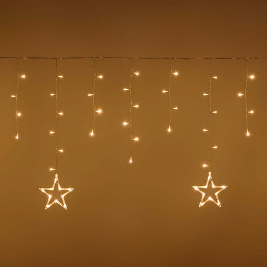 Bricocenter 5 star light curtain 150 led warm light 400xh80 cm indoor and outdoor use