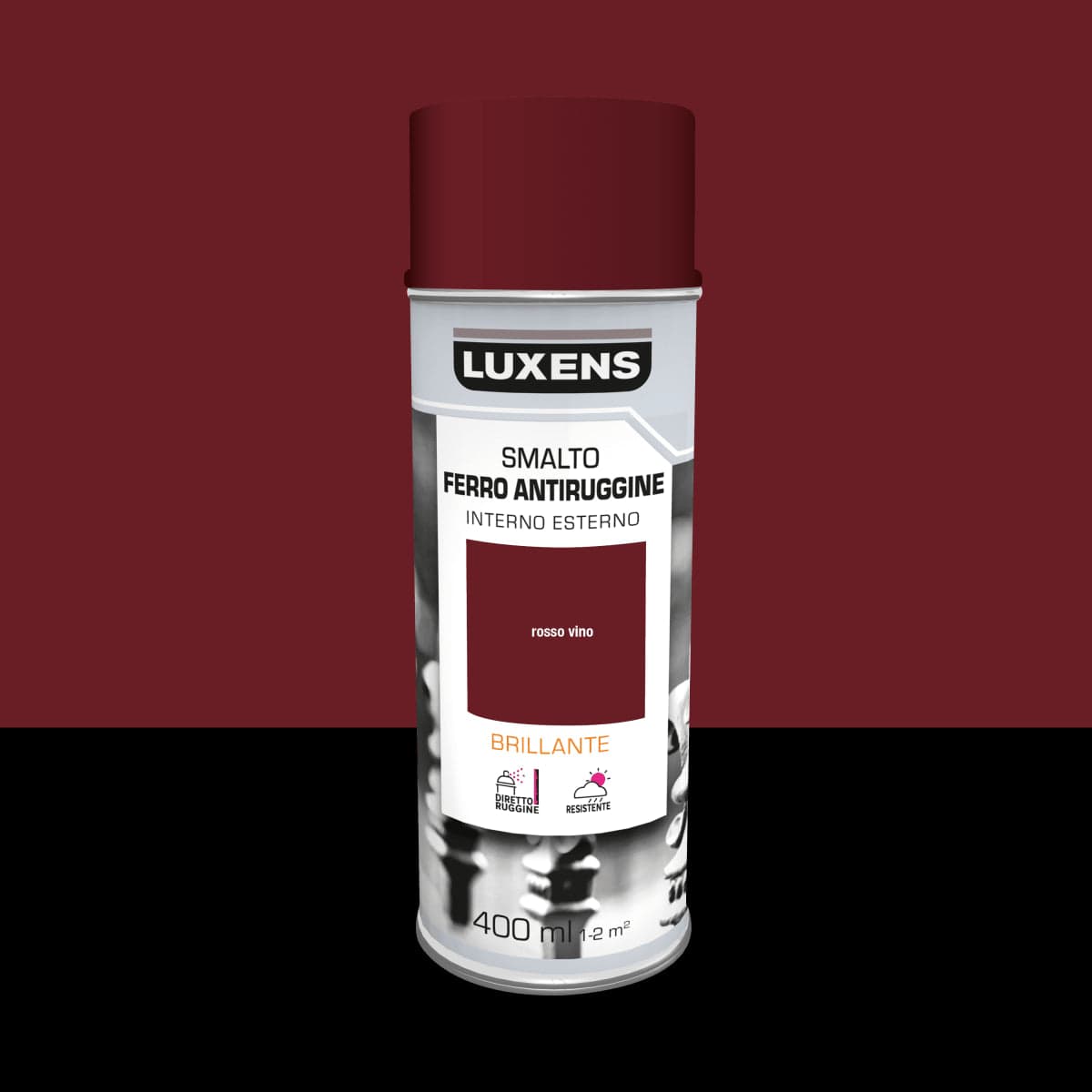 Bricocenter SPRAY ANTIRUGGINE ROSSO  LUCIDO 400 ML LUXENS
