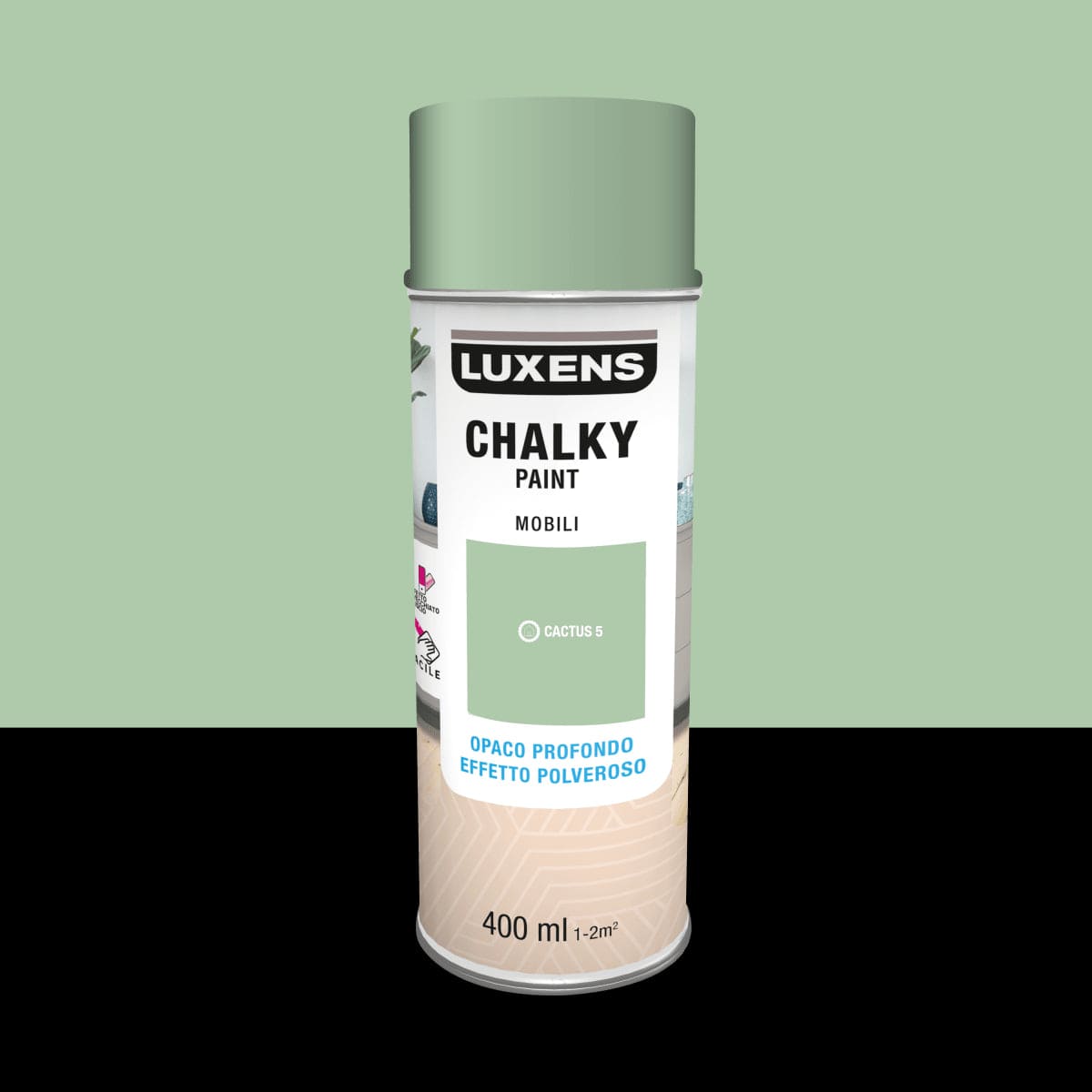 Bricocenter SPRAY CHALKY VERDE CACTUS OPACO 400 ML LUXENS