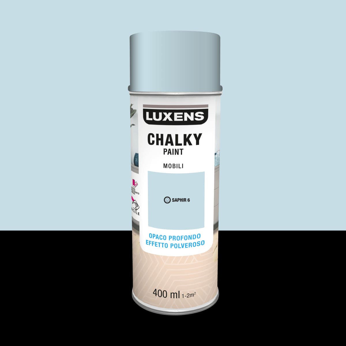 Bricocenter SPRAY CHALKY BLU  ZAFIRO OPACO 400 ML LUXENS