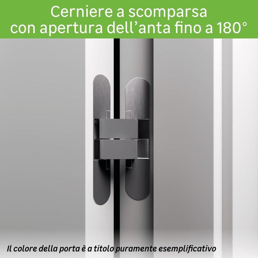 Porta oxford vetro neve reversibile 70x210