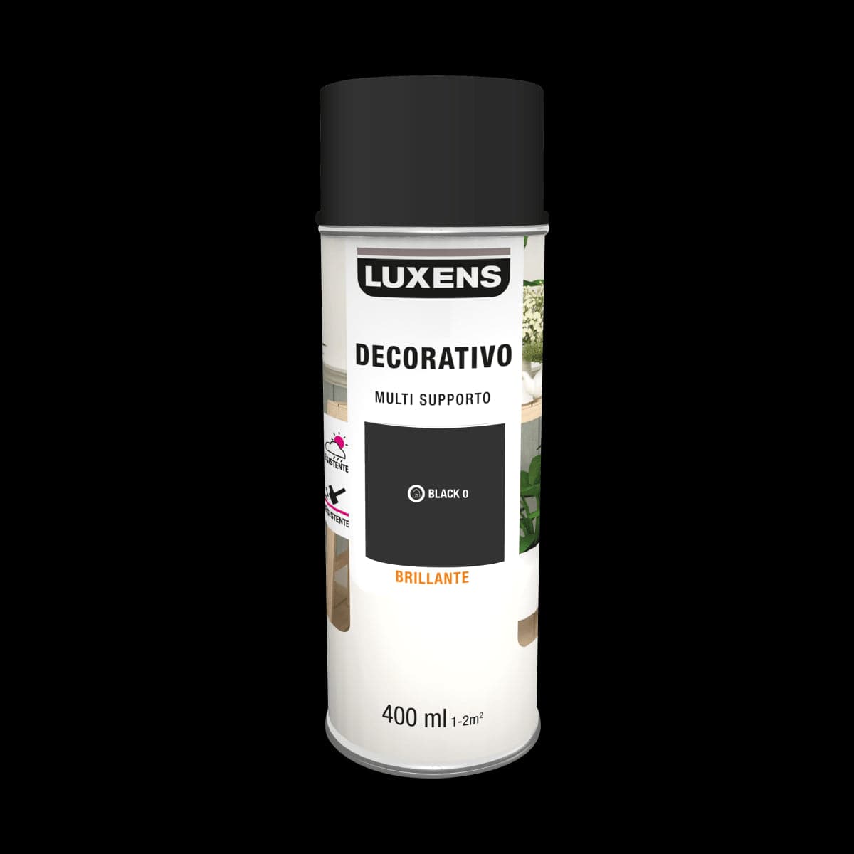 Bricocenter SPRAY NERO LUCIDO ML400 RAL9005 LUXENS