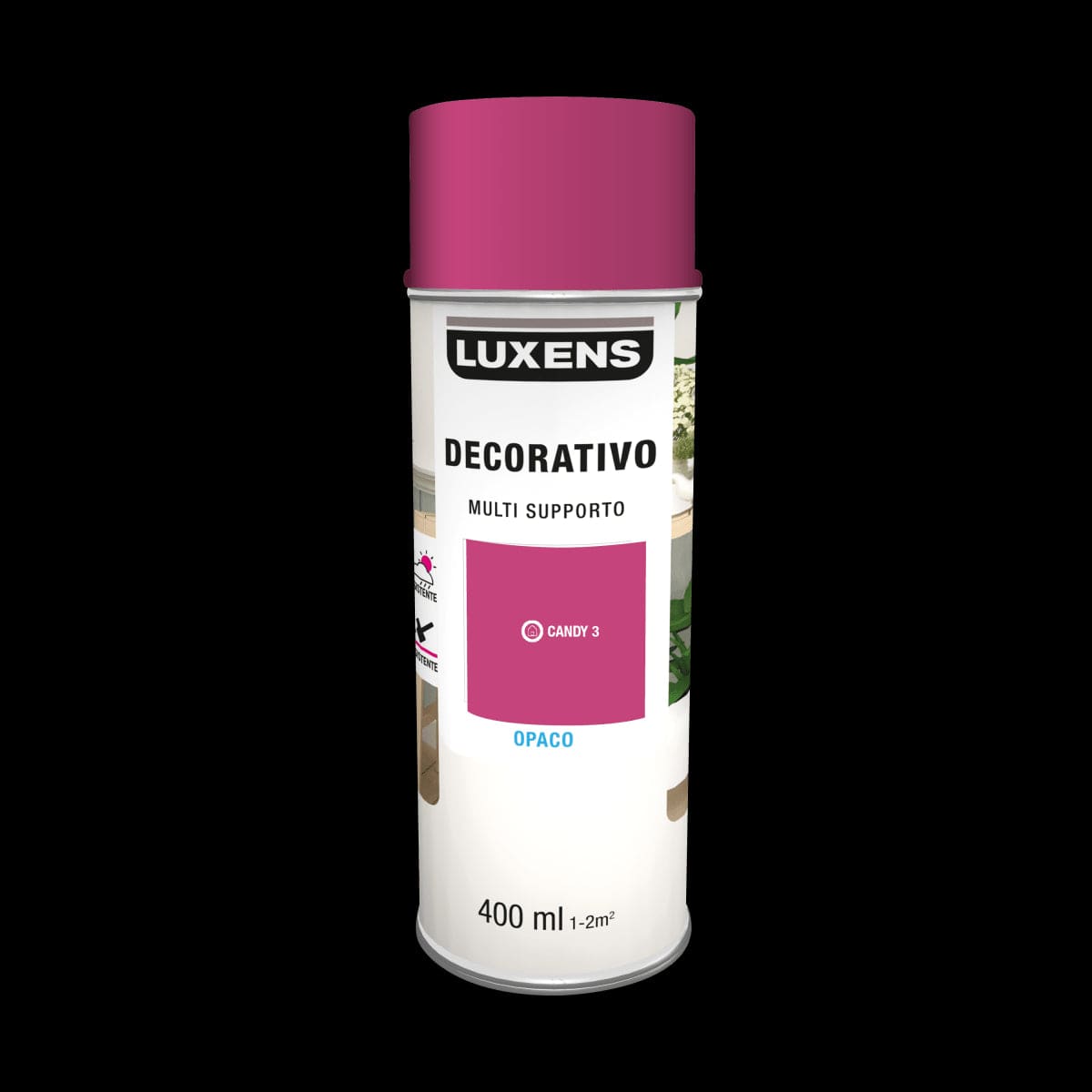 Bricocenter SPRAY ROSA CANDY 3 OPACO SOLVENT 400 ML LUXENS