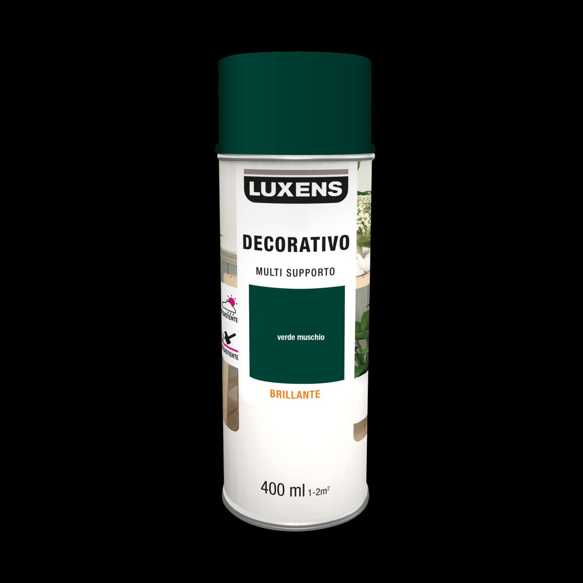 Bricocenter SPRAY MOSS GREEN BRIGHT SOLVENT 400 ML LUXENS