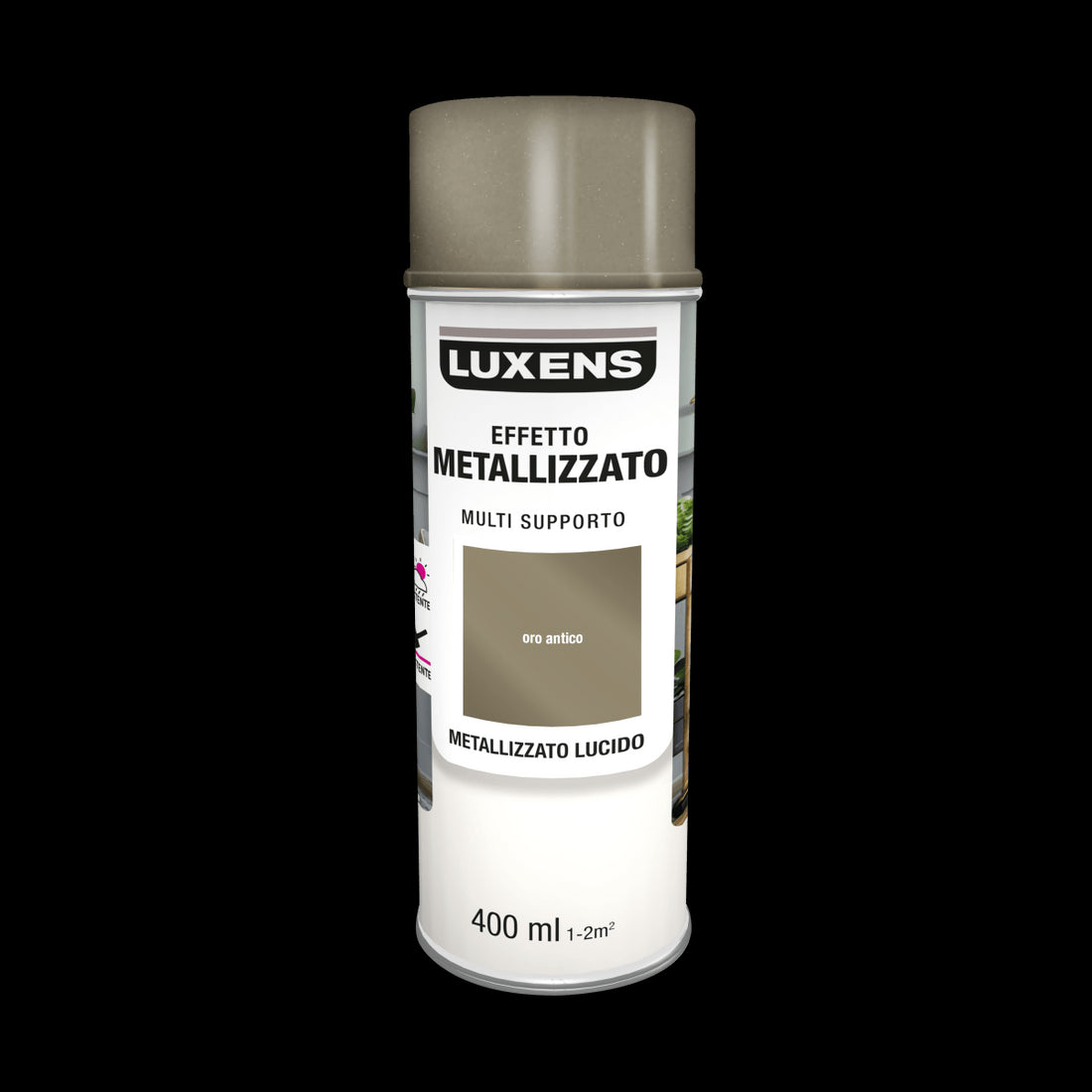 SPRAY ANTIQUE GOLD CHROME SILVER 400 ML LUXENS