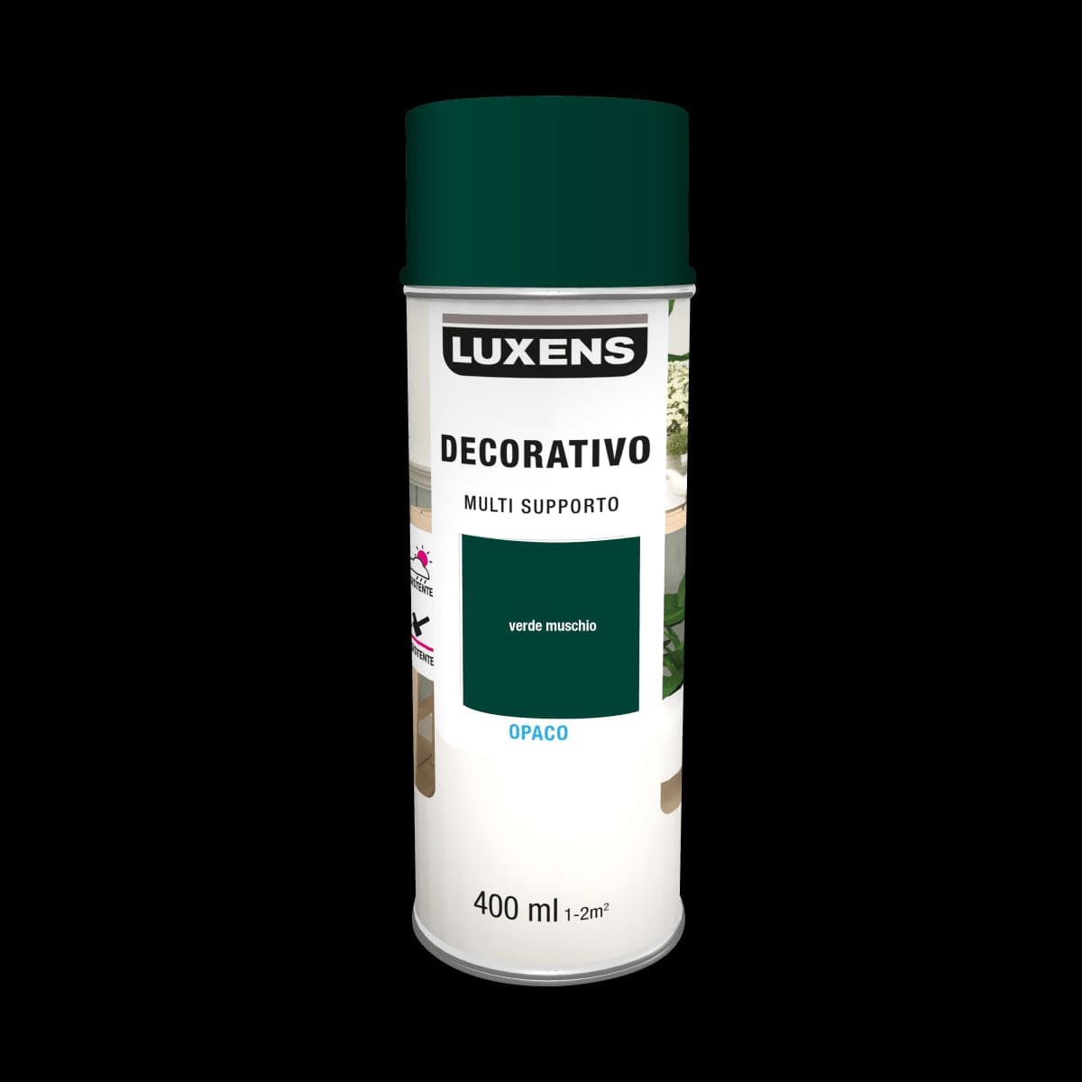 SPRAY MOSS GREEN MATT SOLVENT 400 ML LUXENS