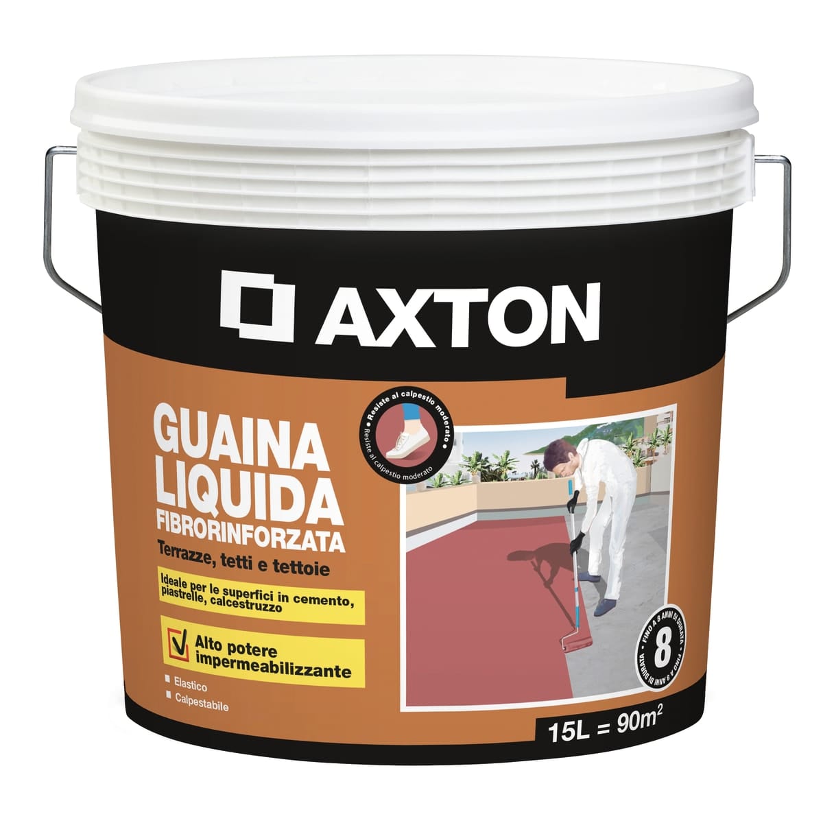 Bricocenter RED WALKABLE LIQUID SHEATHING 15 L AXTON