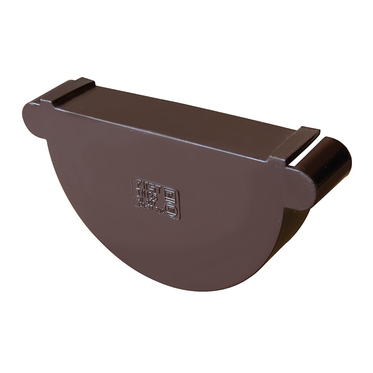 GUTTER CAP 125 MM BROWN