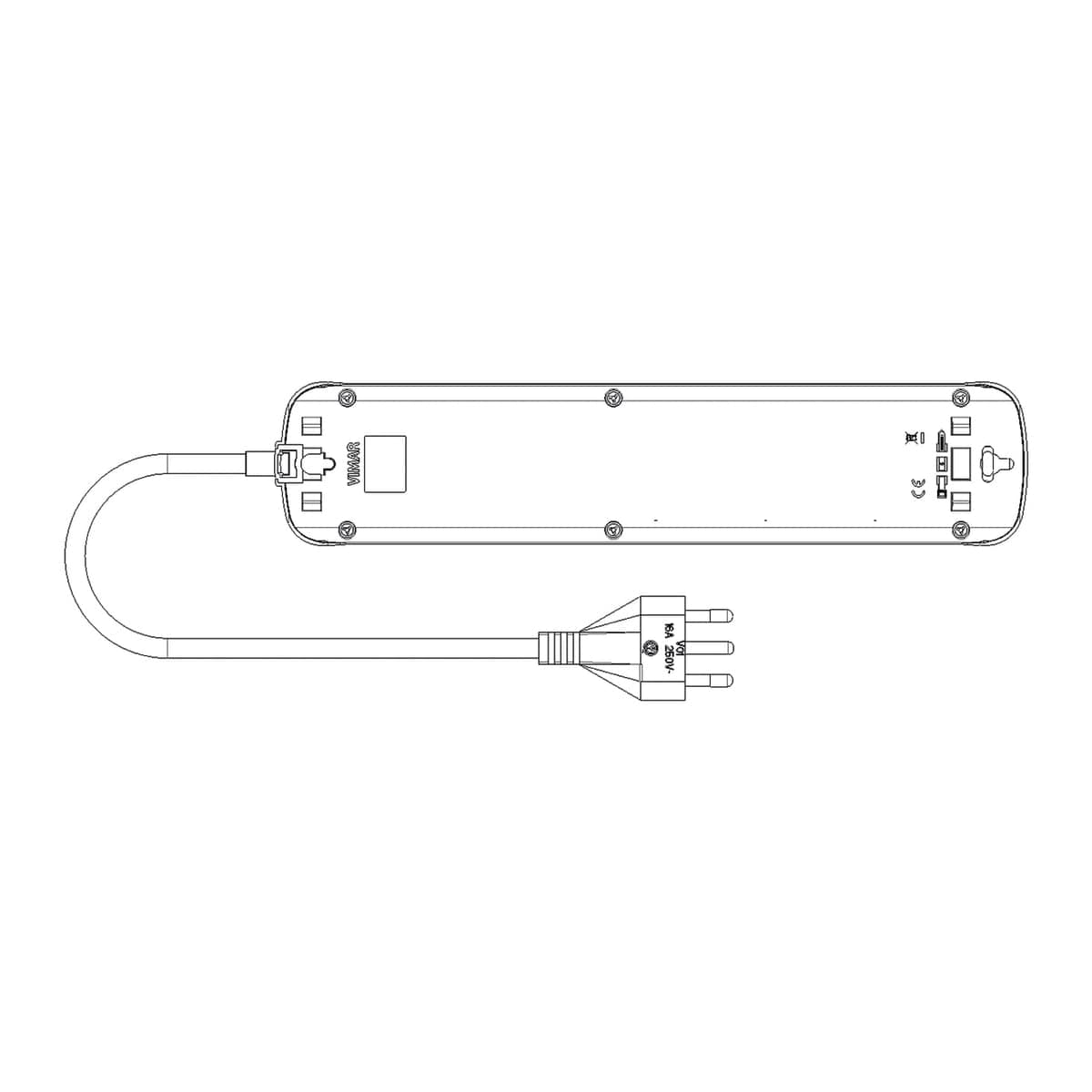 Bricocenter MULTIPLE MOBILE SOCKET 2P+E 16 A 250w white