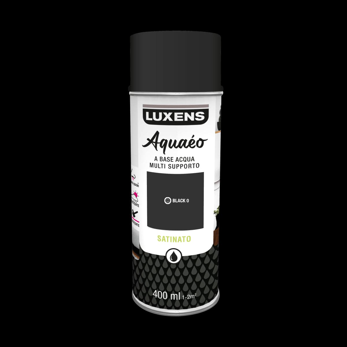 AQUA SPRAY BLACK SATIN 400 ML LUXENS