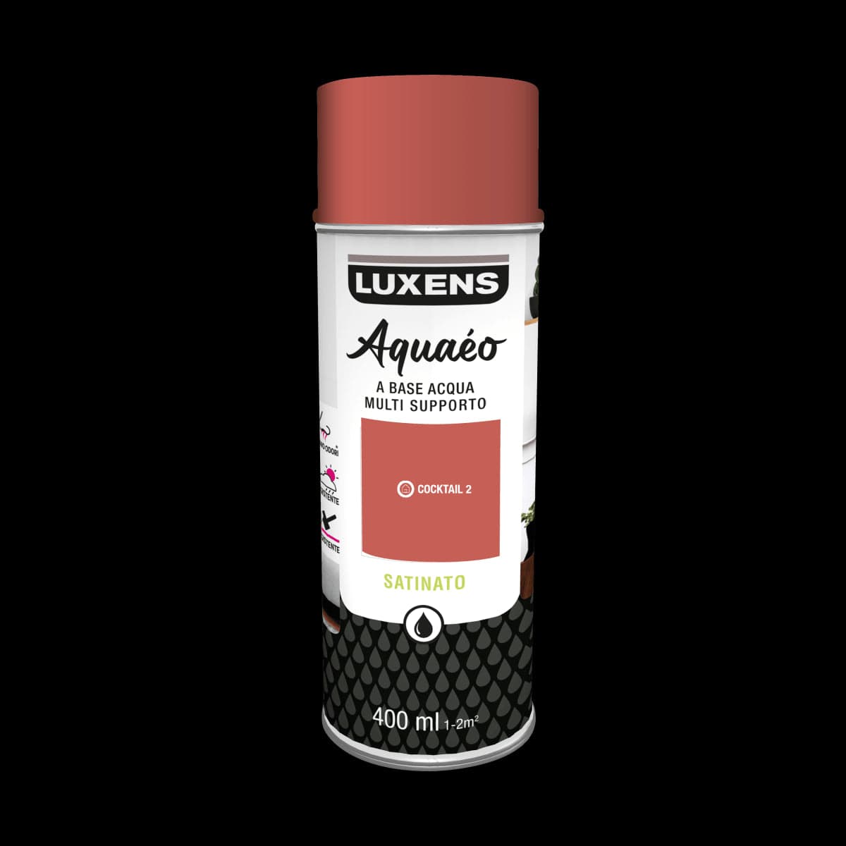 Bricocenter SPRAY RED COKTAIL 2 SATIN WATER 400 ML LUXENS