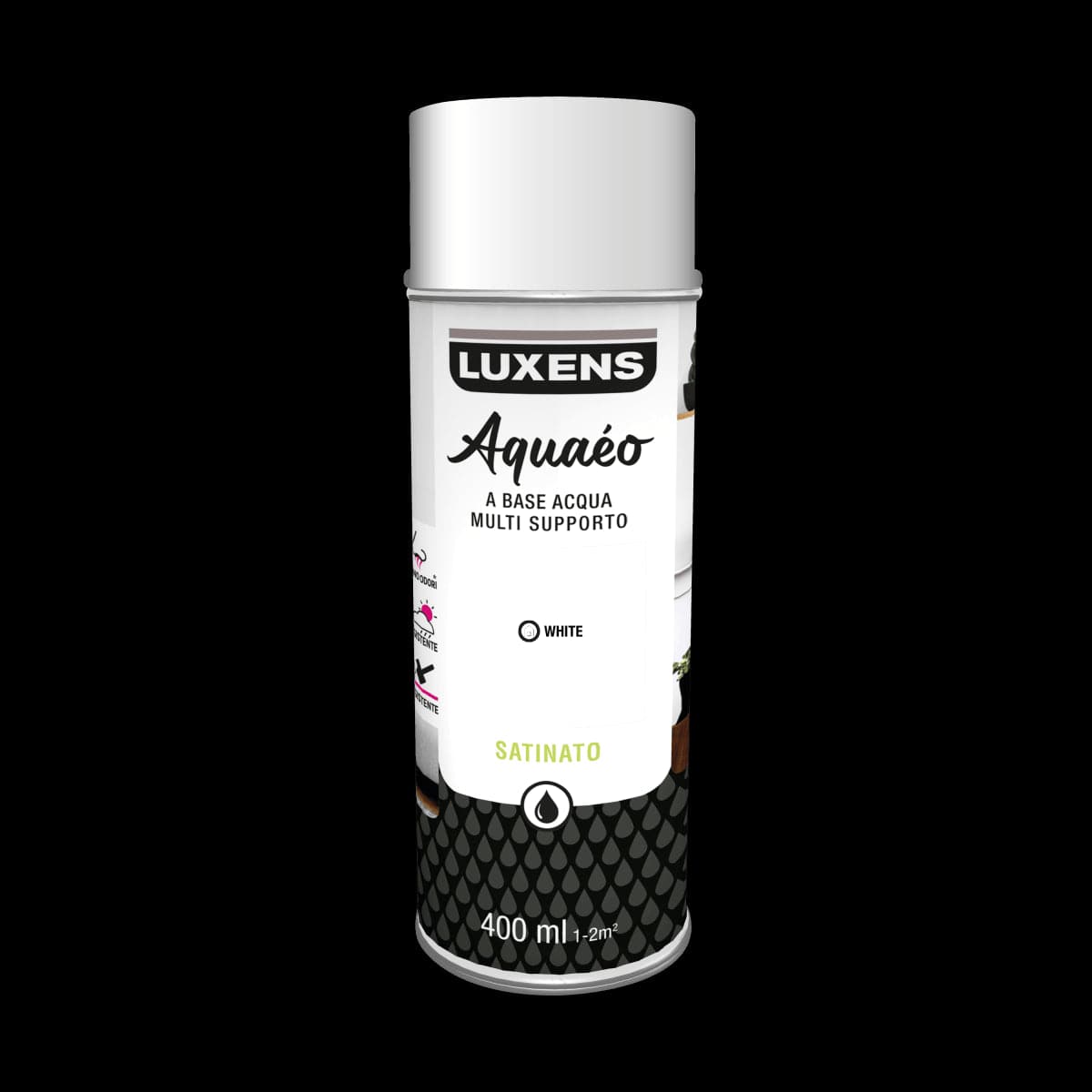 Bricocenter SPRAY WHITE SATIN WATER 400 ML LUXENS