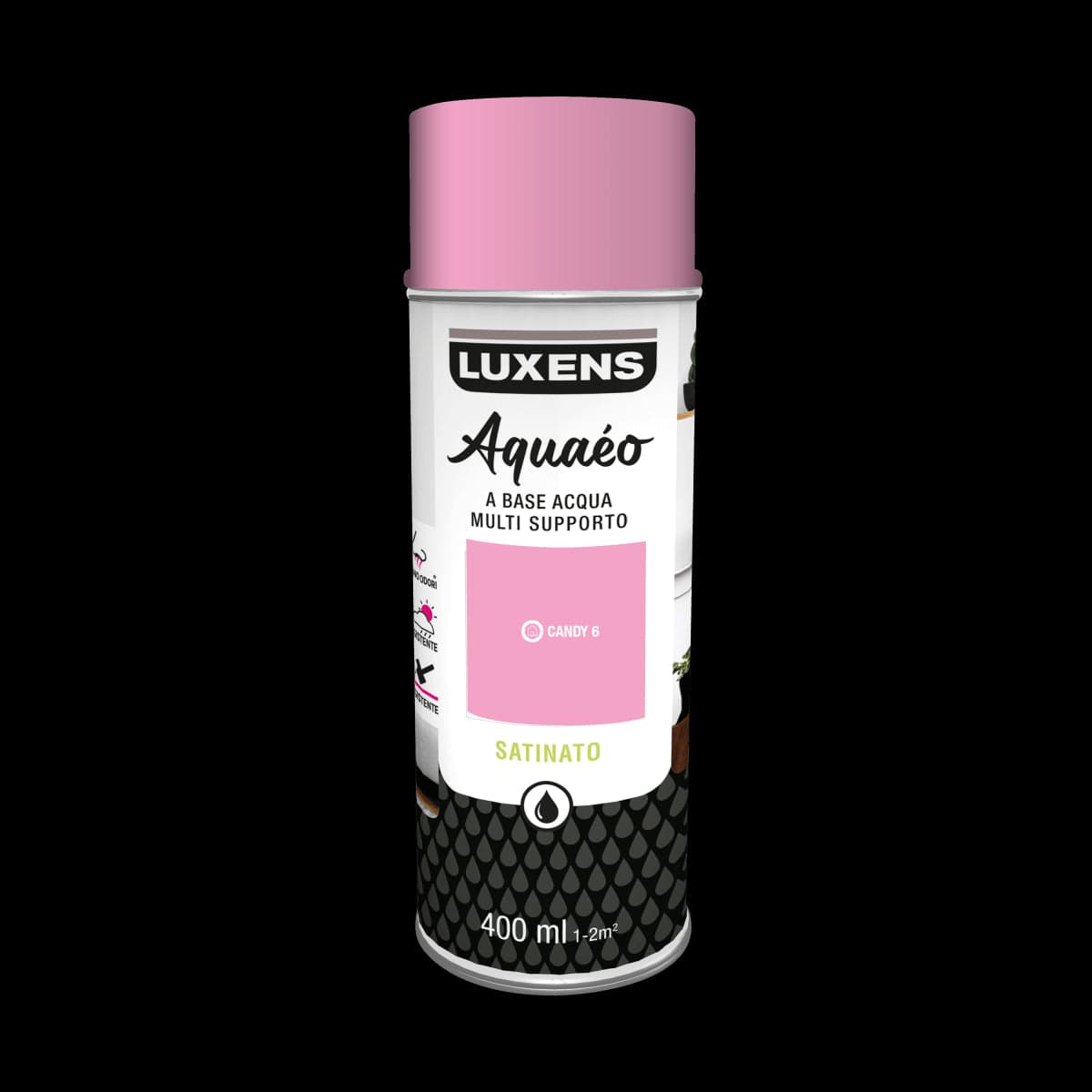 Bricocenter SPRAY PINK CANDY 6 SATIN WATER 400 ML LUXENS