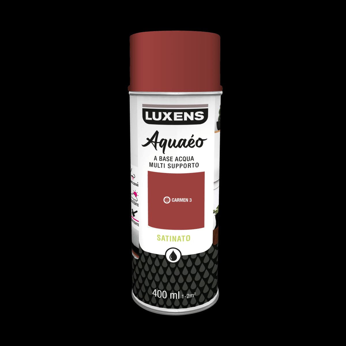 Bricocenter SPRAY RED 3 SATIN WATER 400 ML LUXENS