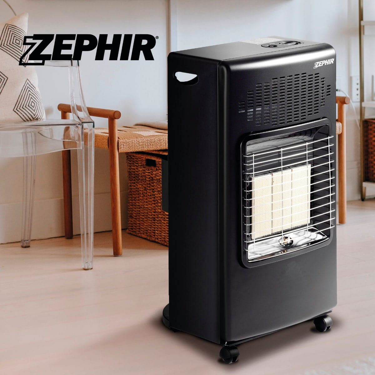 Bricocenter INFRARED LPG STOVE BLACK - L 43 X H 78 X W 42 CM - POWER 4.2 KW