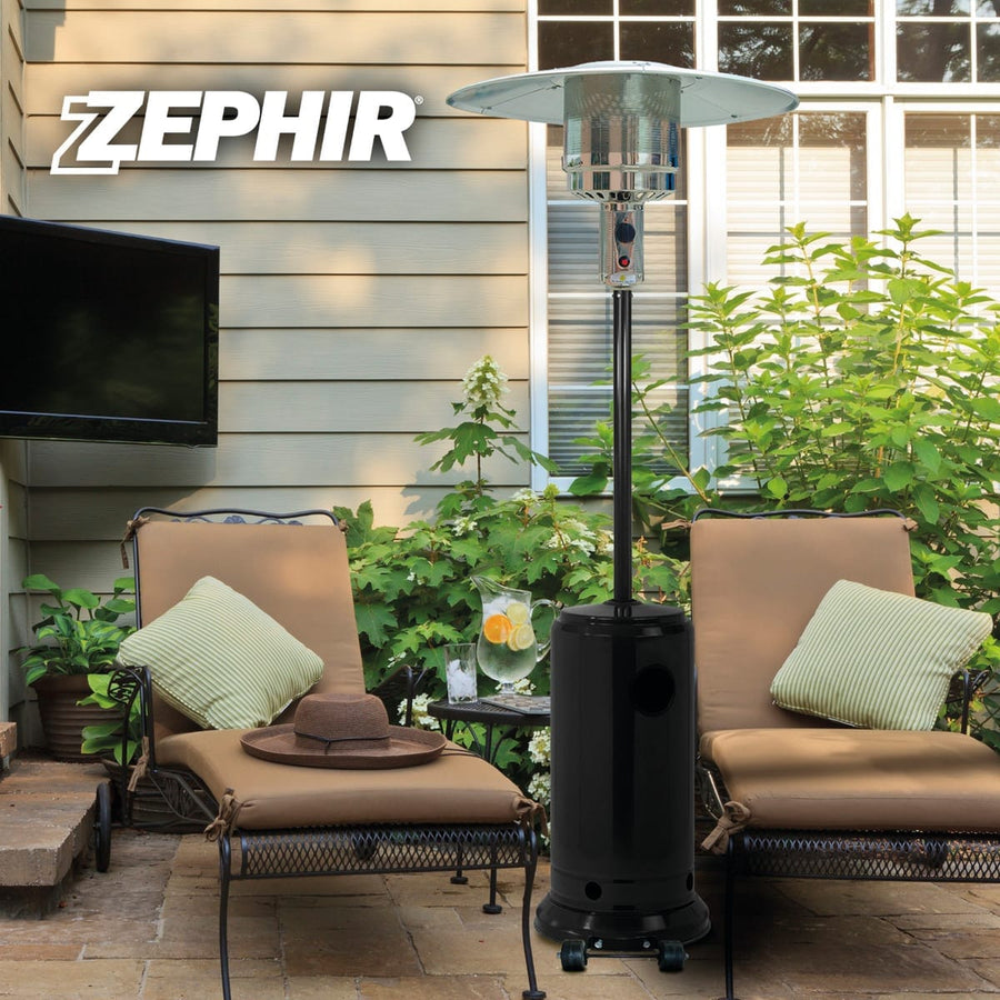 Bricocenter MUSHROOM GAS PATIO HEATER STEEL COLOR BLACK LPG CYLINDER FEEDING 15KG