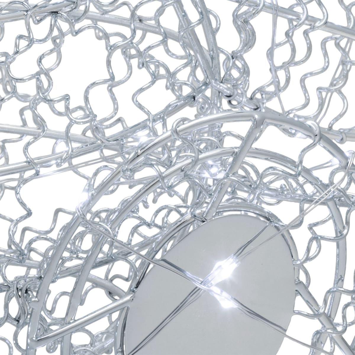 Orsetto seduto filo metallico silver h 27.5cm 80 microled bianco caldo uso interno