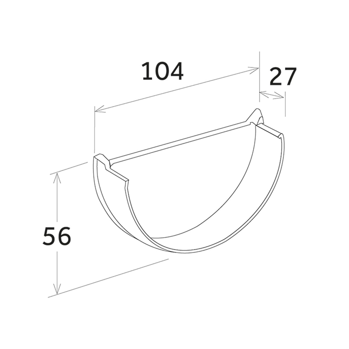 SINGLE HEAD DIA 100 MM FOR JOINT WITH BROWN OUTLET