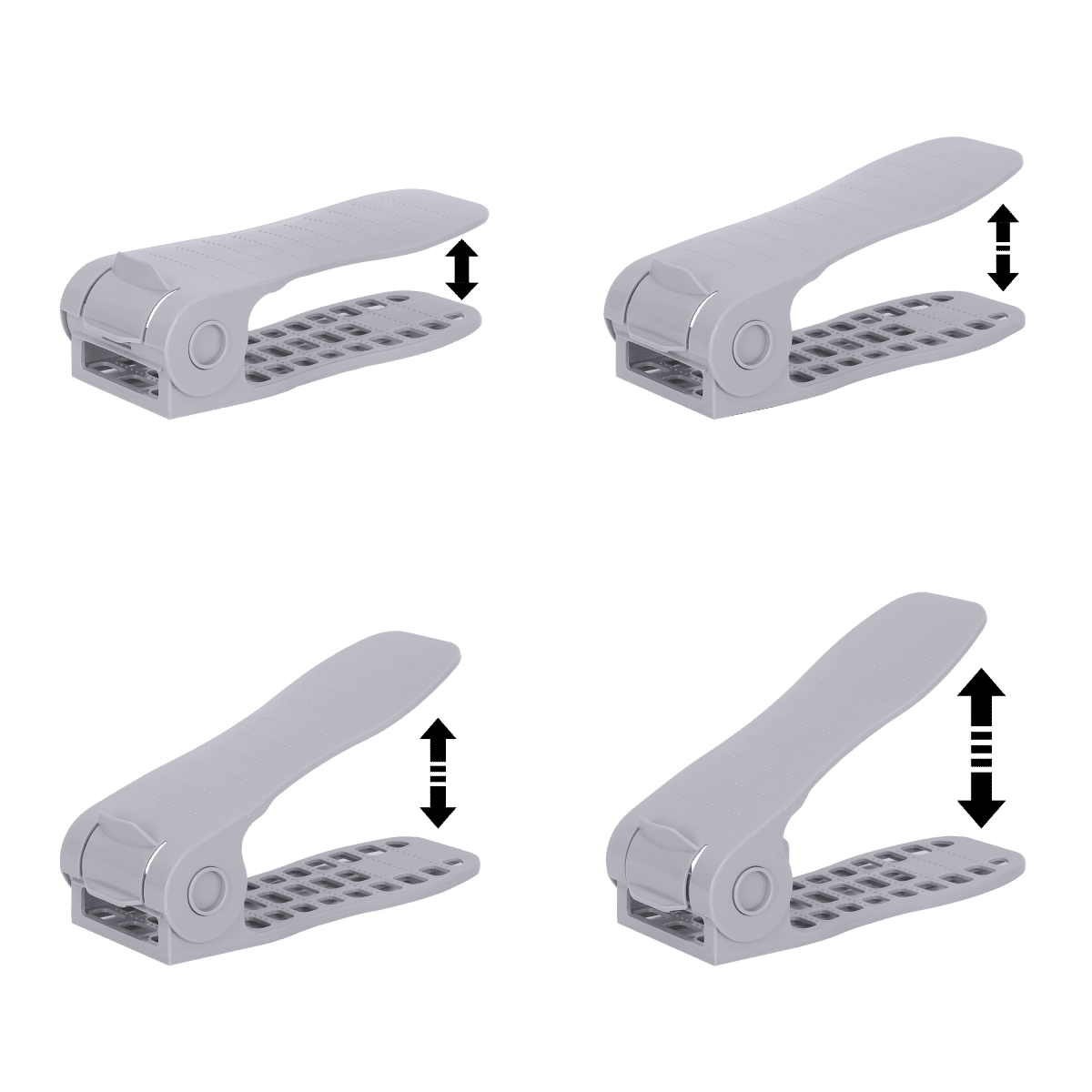 SPACE-SAVING ADJUSTABLE SHOE STEP GREY SPACEO