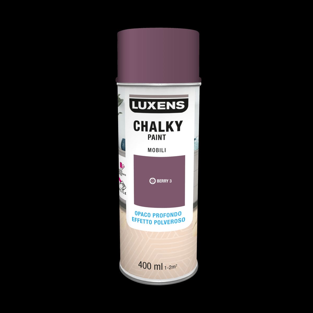 Bricocenter SPRAY CHALKY  VIOLA OPACO 400 ML LUXENS