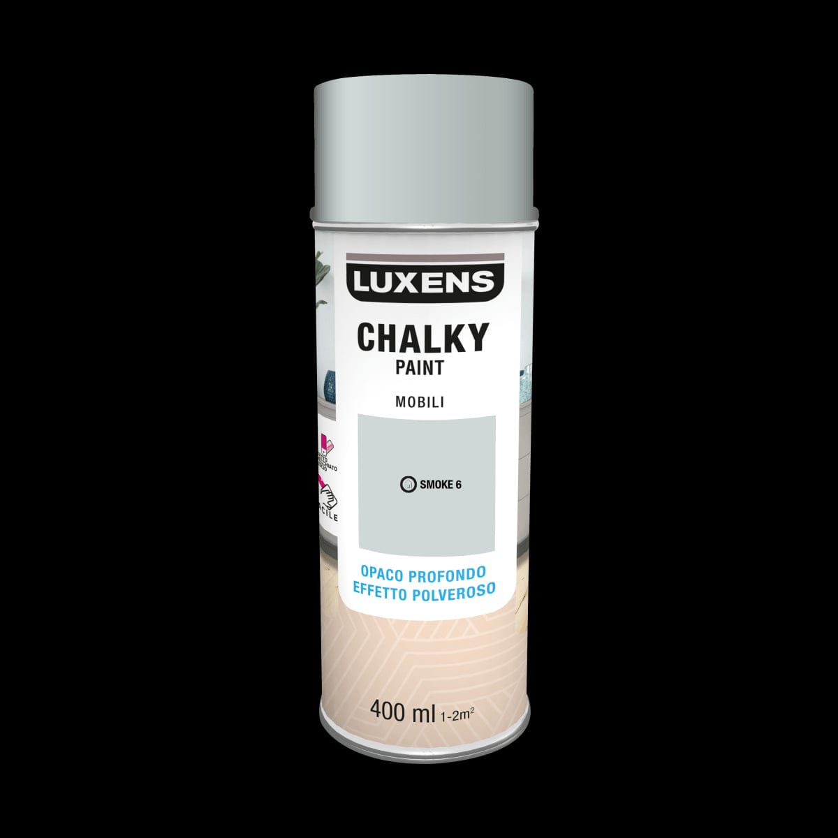 Bricocenter SPRAY CHALKY GRIGIO FUMO OPACO 400 ML LUXENS