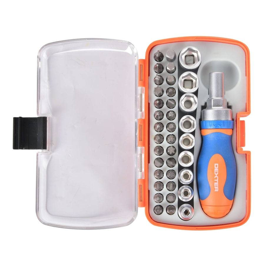 Bricocenter RATCHET SCREWDRIVER+BITS DEXTER 38 PCS