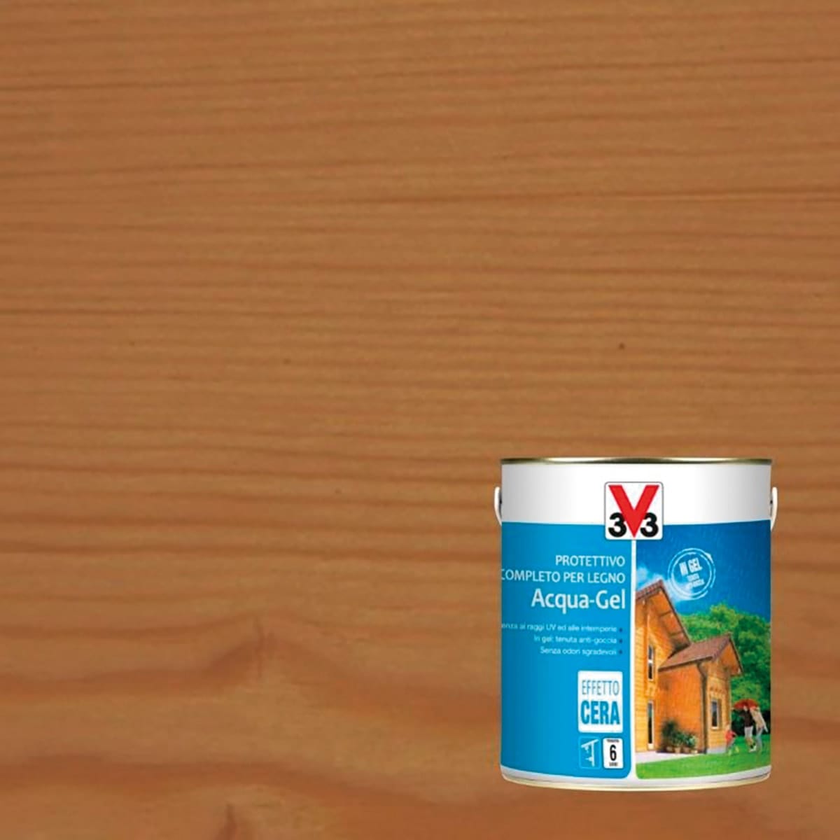 Bricocenter WOOD IMPREGNATING AGENT WATER GEL DARK WALNUT 2.5LT