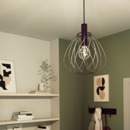 MERONE BLACK METAL CHANDELIER D32 E27=60W