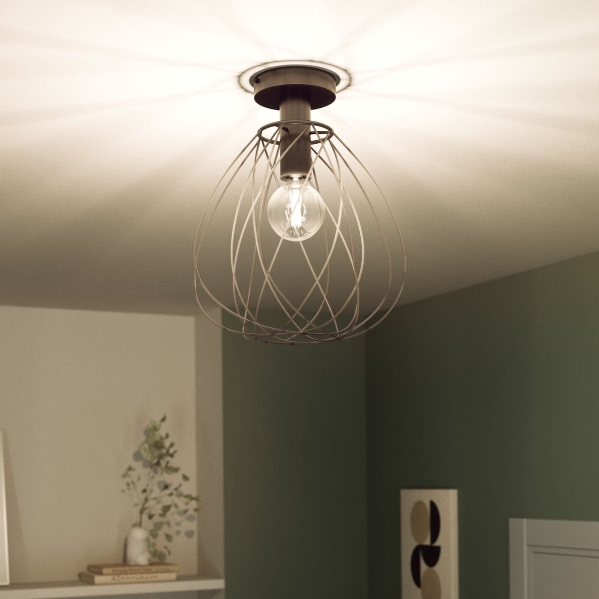Bricocenter CEILING LAMP MERONE METAL BLACK D32 CM E27=60W