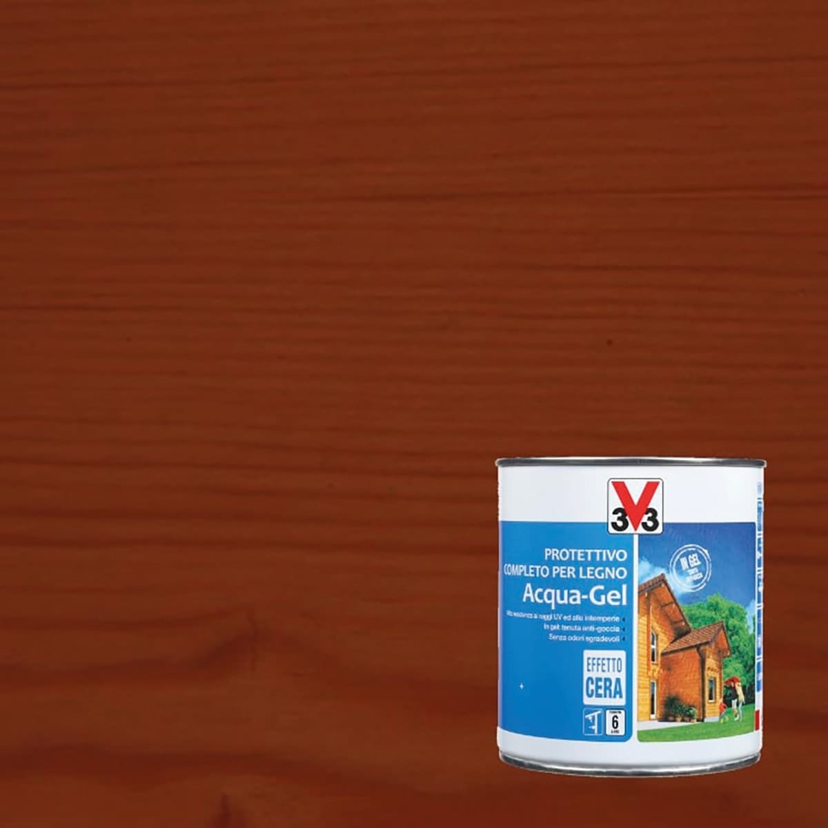 Bricocenter WOOD IMPREGNATING AGENT WATER GEL ANTIQUE WALNUT 750ML