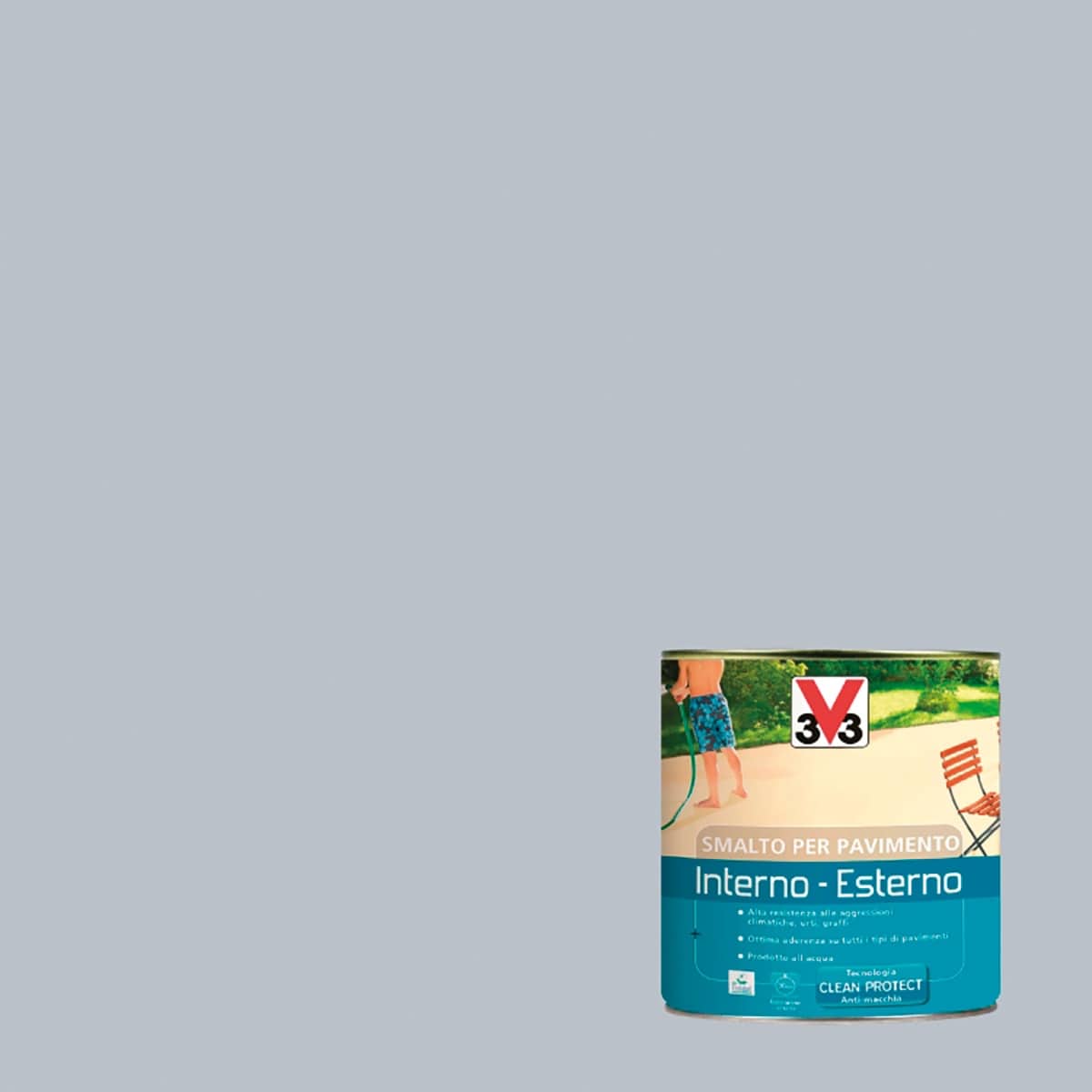 Bricocenter INTERIOR/EXTERIOR FLOOR ENAMEL WATER ML.500 GREY