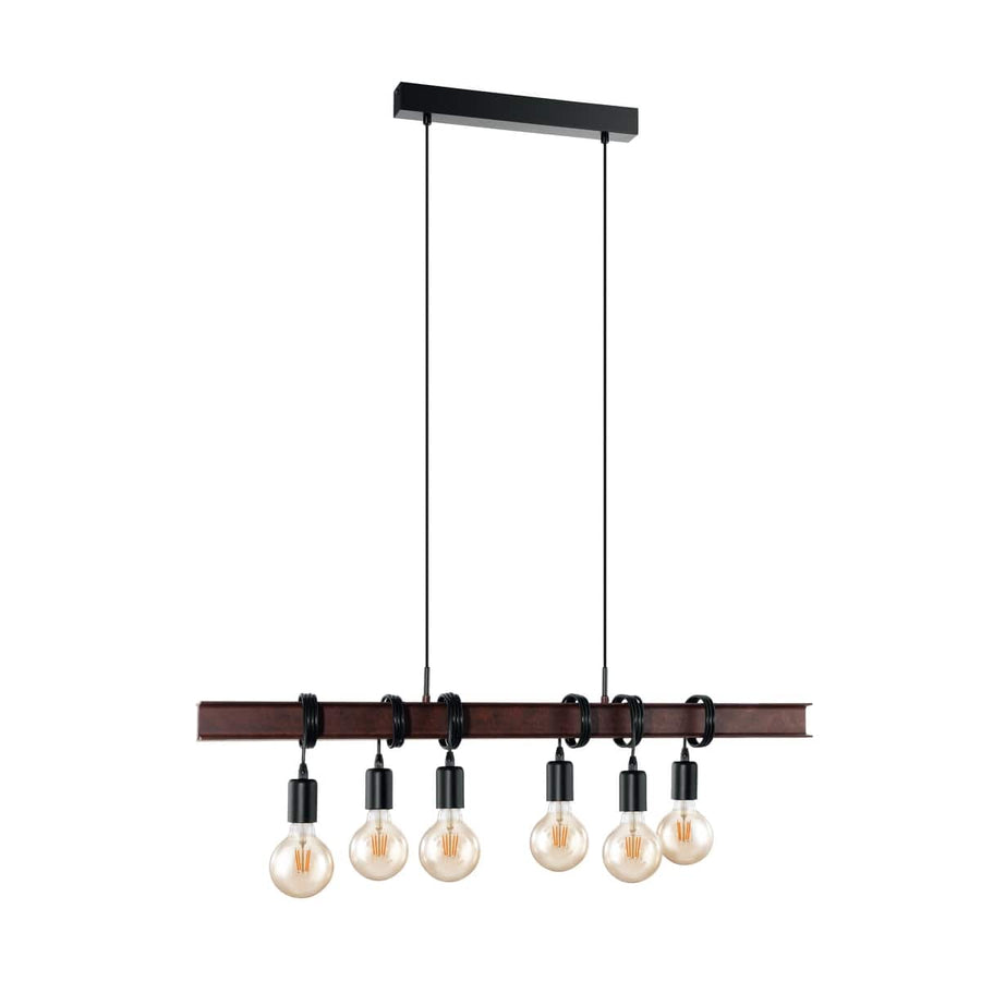Bricocenter MEDBOURNE BROWN STEEL CHANDELIER 100CM 6XE27=60W