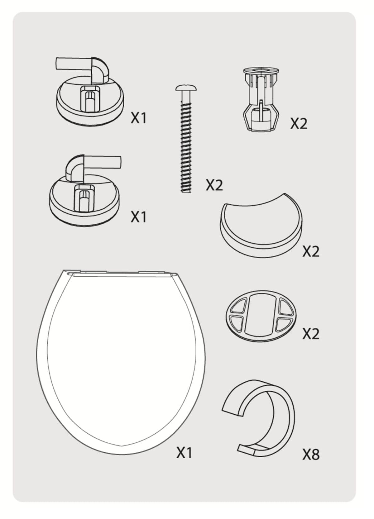 Bricocenter EASY OVAL WC SEAT WHITE - TOP FIX